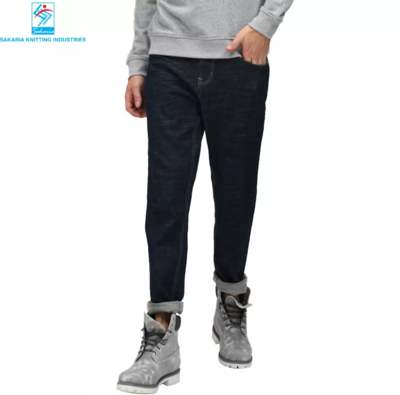 Fashion Spring Autumn Denim Stretchable Slim Straight Black Blue Ankle-Length Men Jeans Pants Exporters, Wholesaler & Manufacturer | Globaltradeplaza.com
