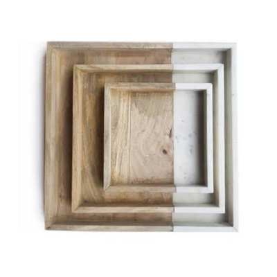 resources of Wooden and marble Tray exporters