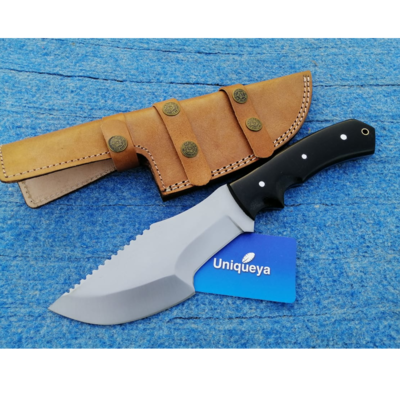 resources of D2 Steel Tracker Knife with Leather Sheath exporters