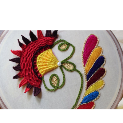 resources of Hand embroidery full Ubhara cushion exporters