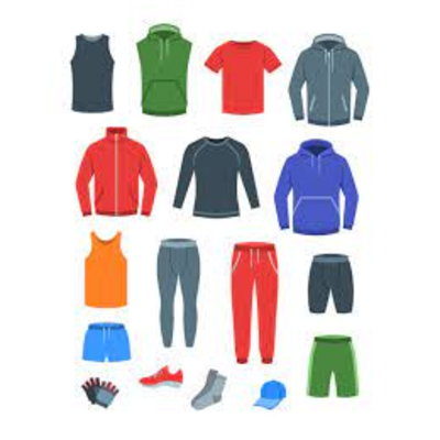 resources of Sports  wear exporters