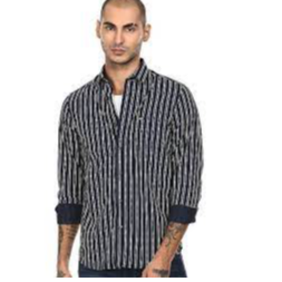 resources of Men's Long sleeve woven Stripe shirts exporters