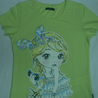 resources of Girl's short sleeve & Sleeve less solid dyed t-shirt. exporters