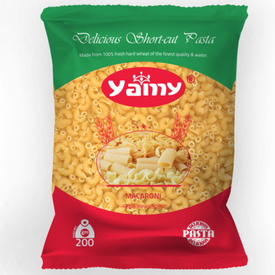 resources of Yamy 200g Shortcut low price high quality macaroni ISO 9001 Halal Pasta from factory Private label exporters