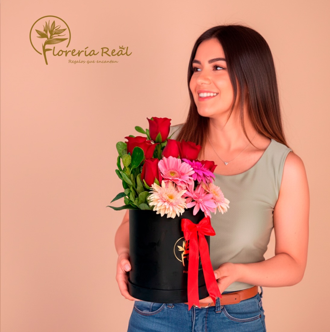 BOX DE ROSAS Y GERBERAS