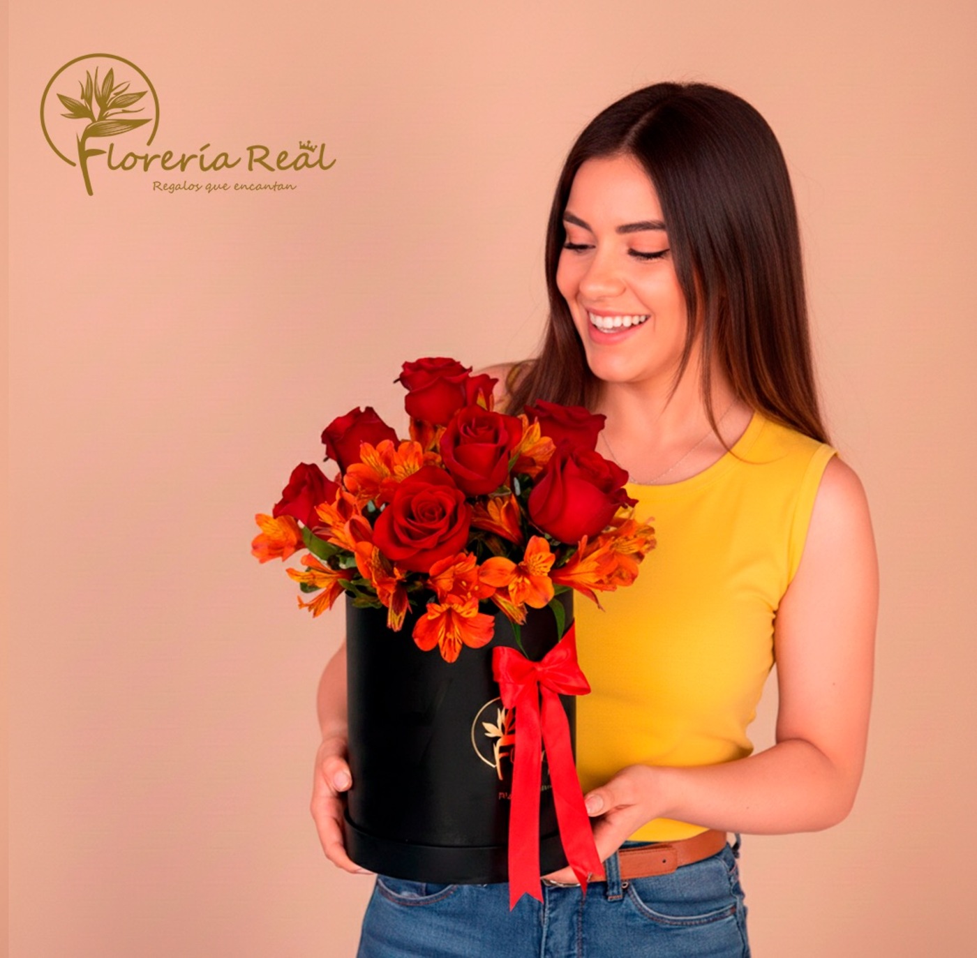 BOX DE ROSAS Y ASTROMELIAS