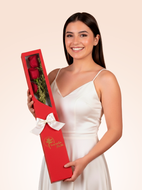 CAJA DE 3 ROSAS
