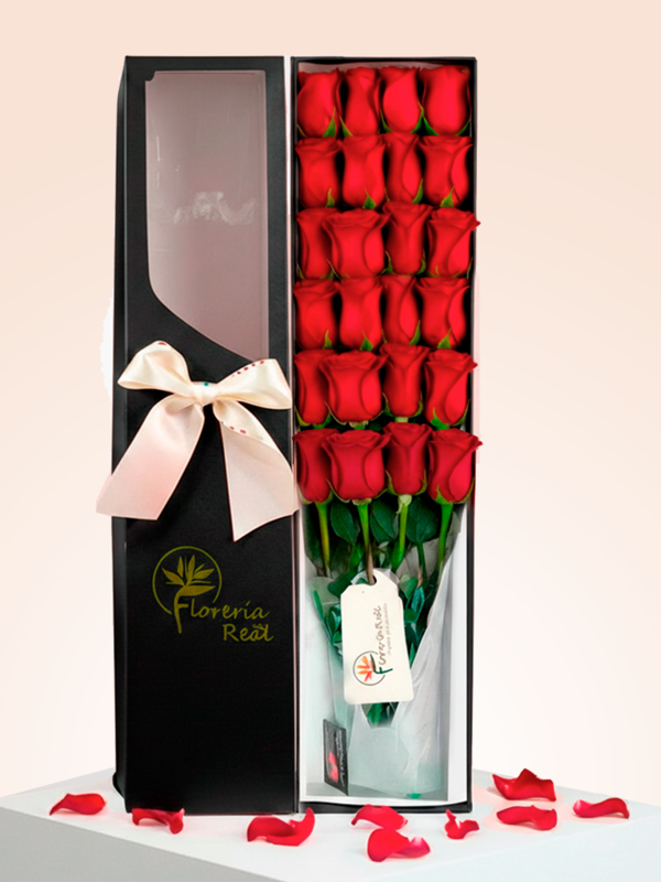 CAJA DE 24 ROSAS
