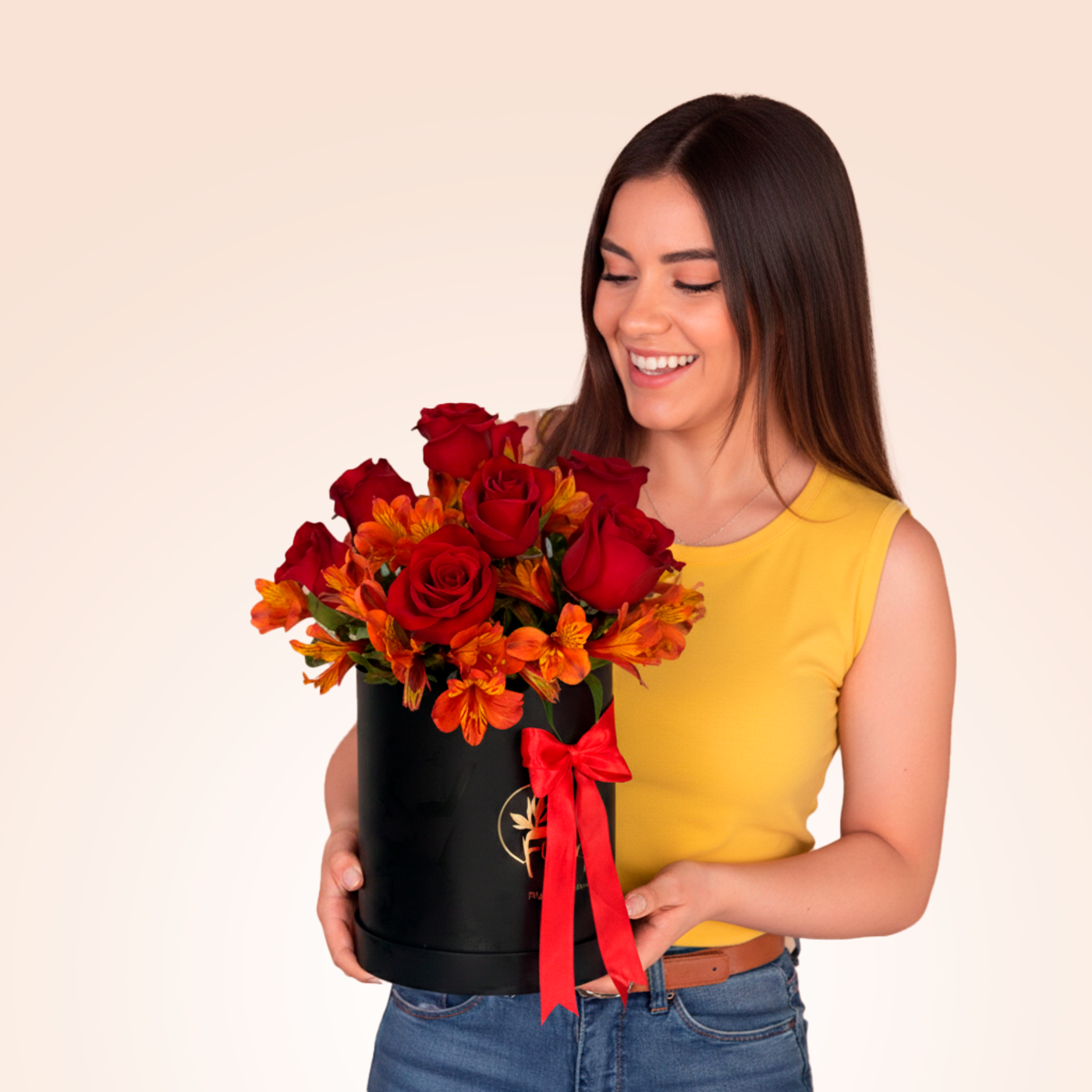 BOX DE ROSAS Y ASTROMELIAS