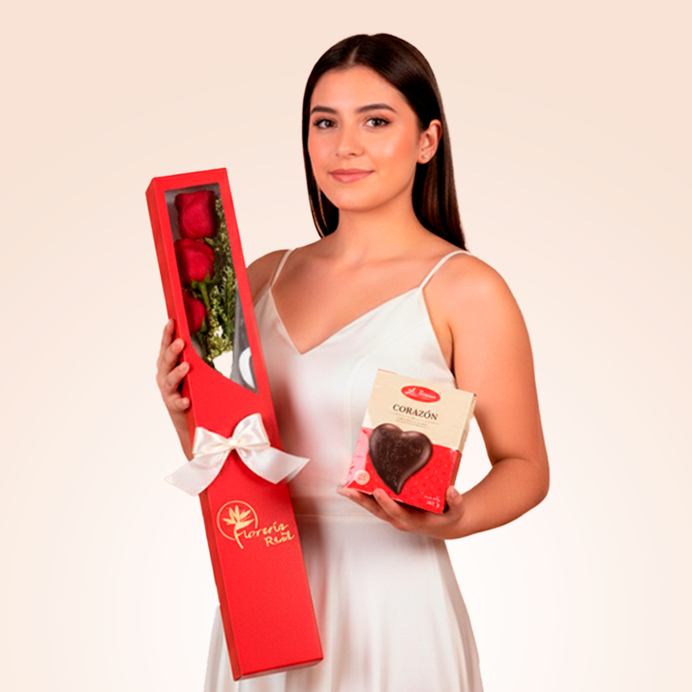 CAJA 3 ROSAS + CHOCOLATE