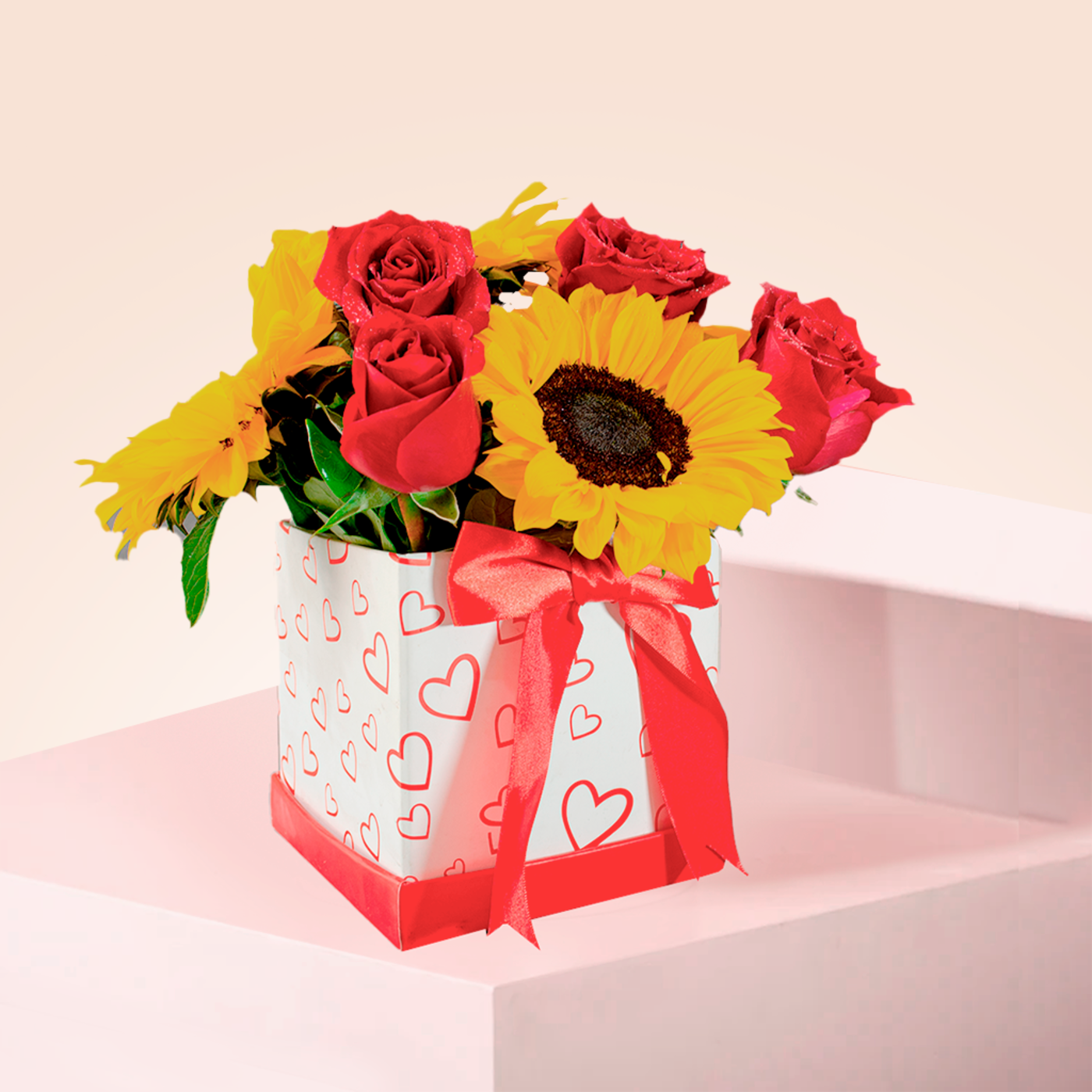 BOX DE ROSAS & GIRASOLES