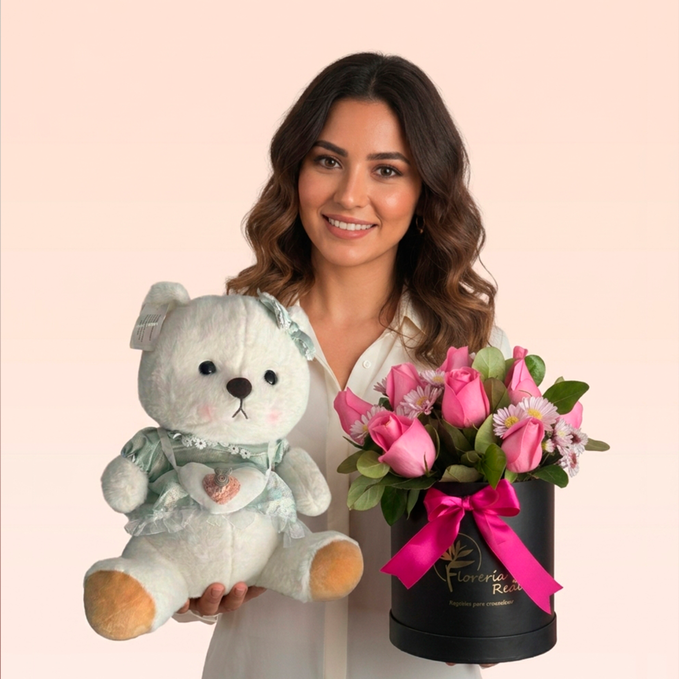 Box de Rosas con Osito de Peluche – Florería en Arequipa