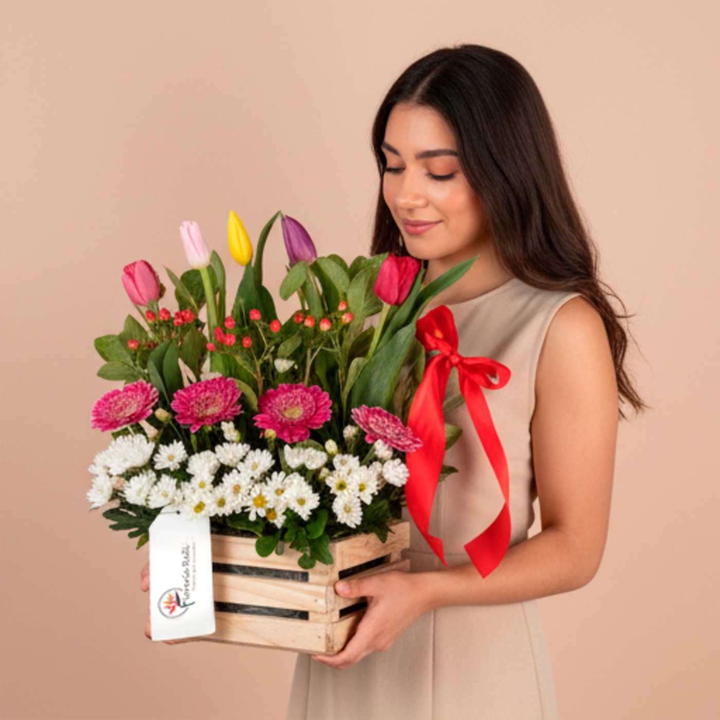 Canasta de Tulipanes y Gerberas Premium – Envío de Flores a Domicilio en Arequipa