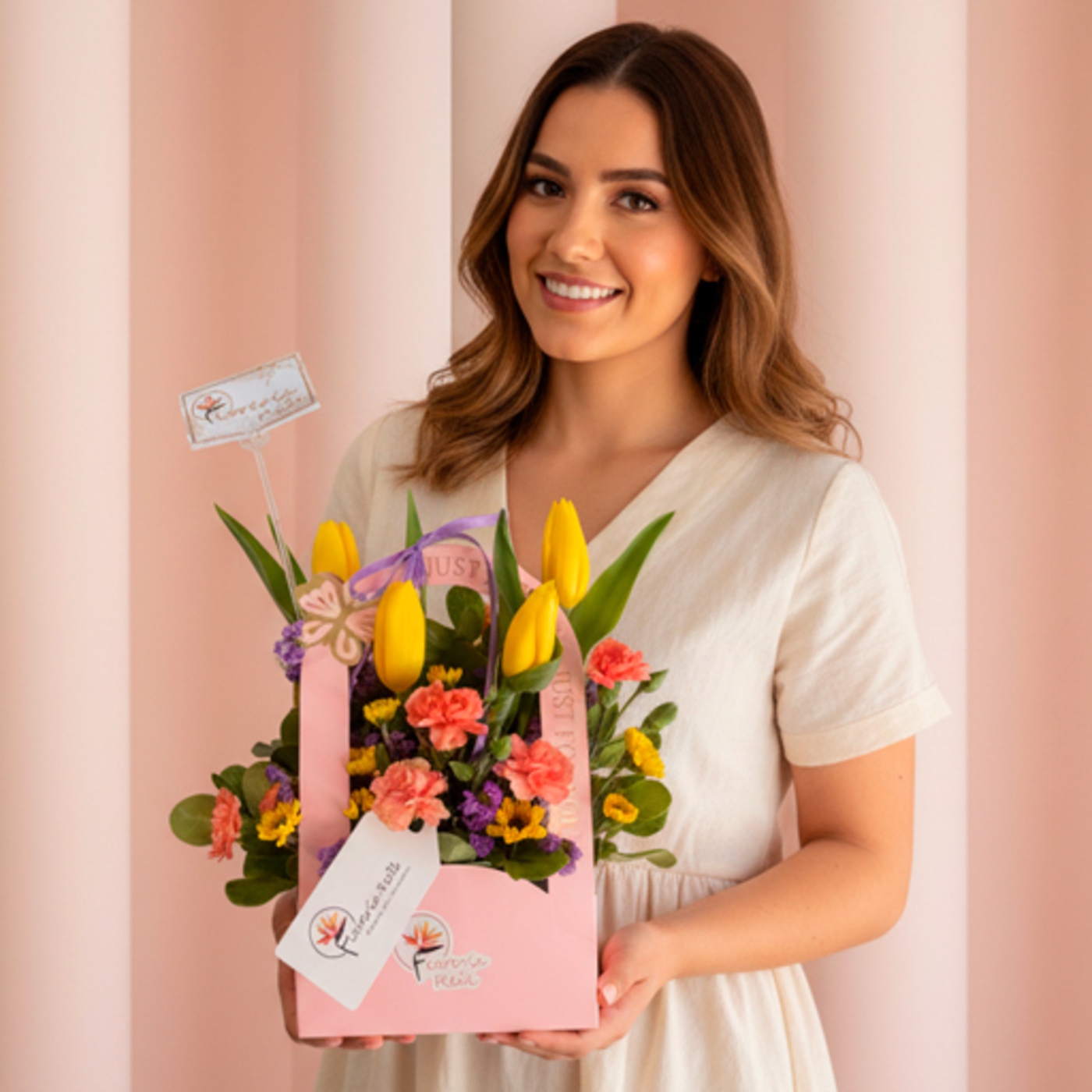Cartera de Tulipanes Premium – Envío de Flores a Domicilio en Arequipa