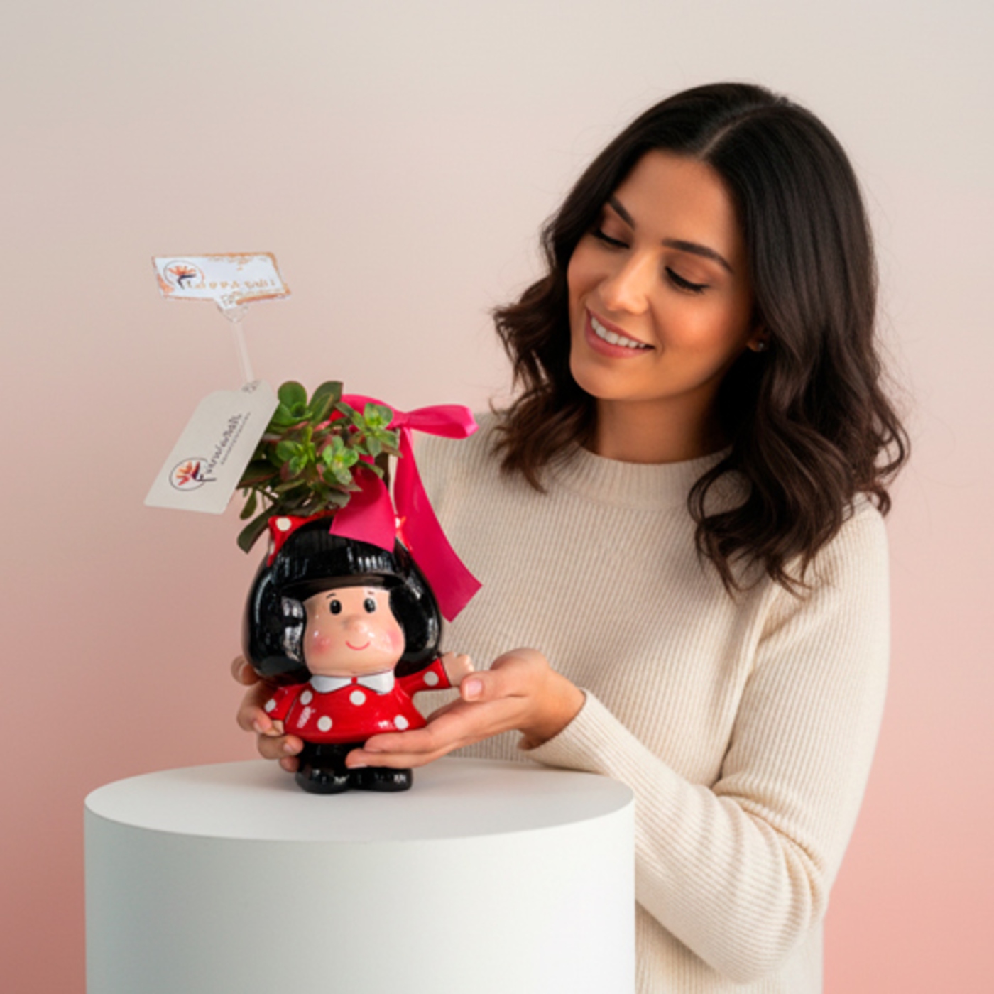 Mini Macetero Mafalda de Colección – Arreglos Florales en Arequipa