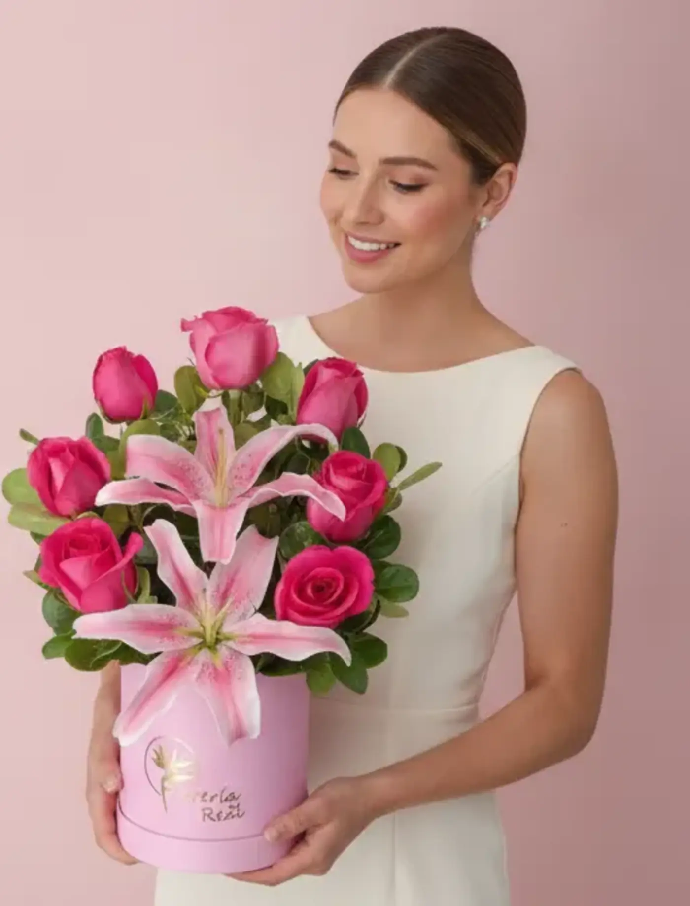 Box de 7 Rosas Rosadas Premium