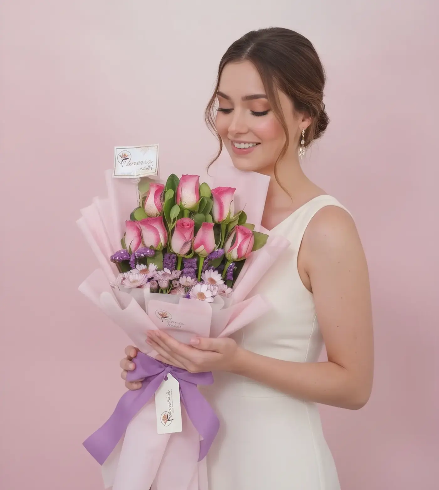 Ramo de Rosas Rosadas Premium