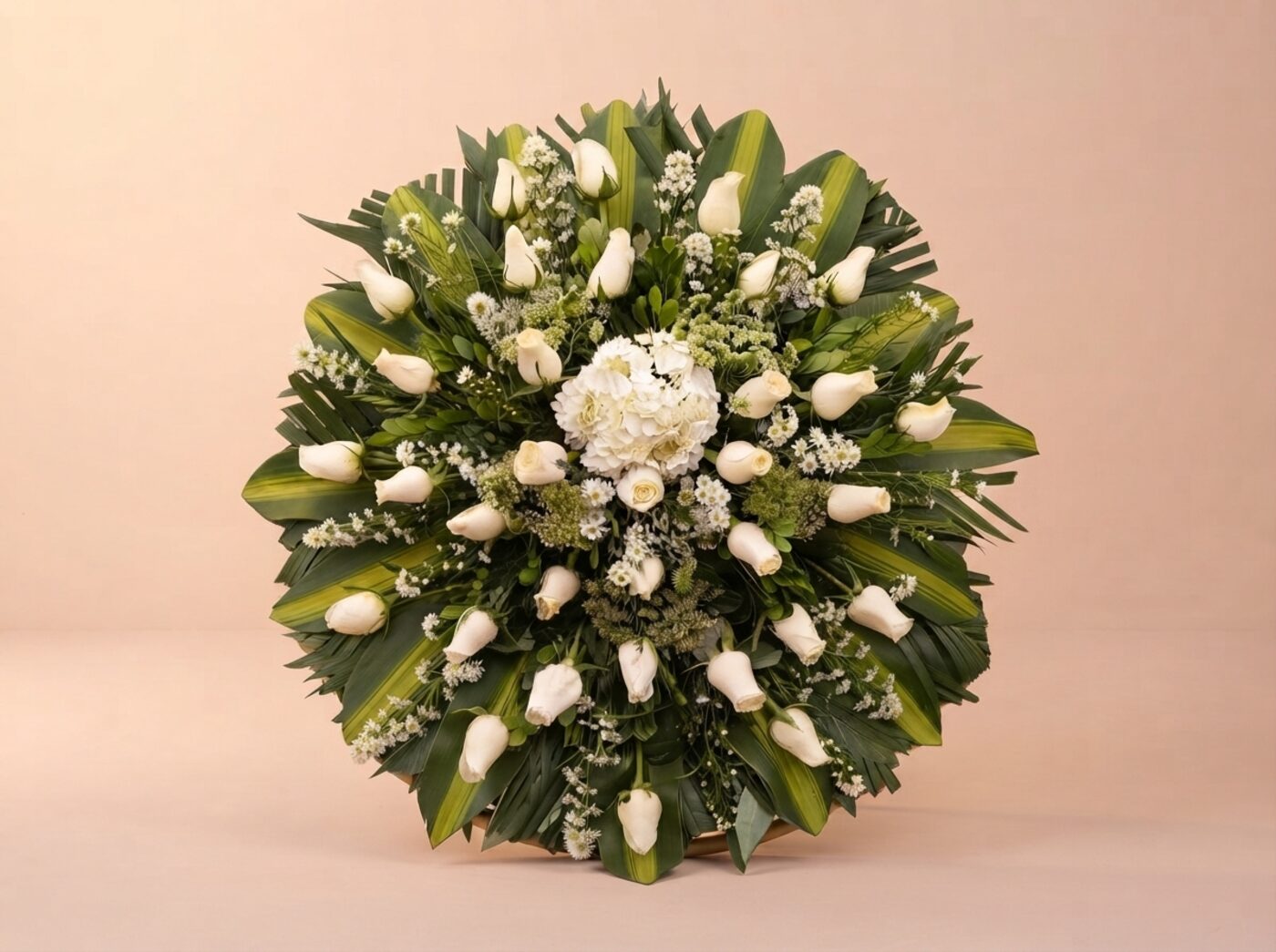 Corona de Rosas Blancas Premium
