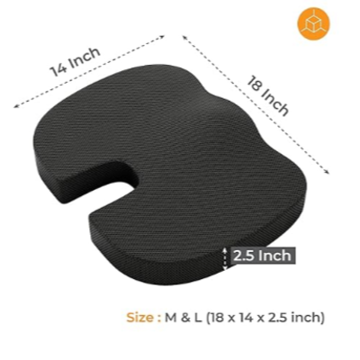 resources of Orthopedic Memory Foam Coccyx Seat Cushion for Tailbone, Sciatica, Lower Back Pain Relief  (SF-8) exporters