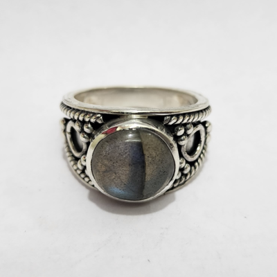 resources of 925 sterling silver black rainbow moonstone handmade ring exporters