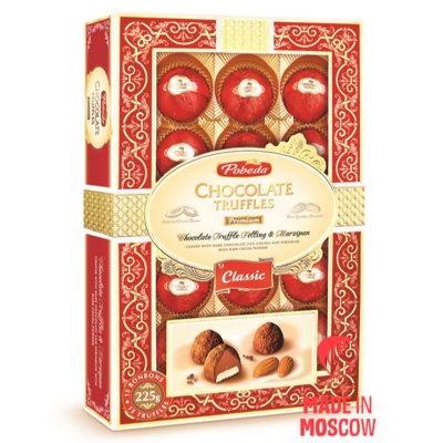 resources of Chocolate truffles with marzipan, coated with dark chocolate and sprinkled with cocoa powder exporters