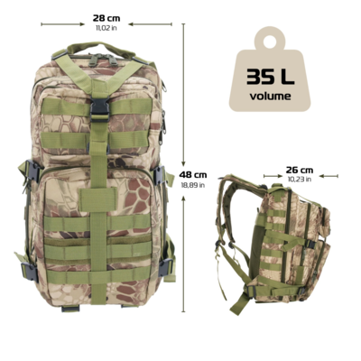resources of Style 31-41879 Military Rucksack – Advanced Tactical Backpack with MOLLE Modular Design – 35L Military Camouflage Backpack for Hiking and Camping – Lightweight Tactical Backpack for Men – 900D Oxford Material exporters