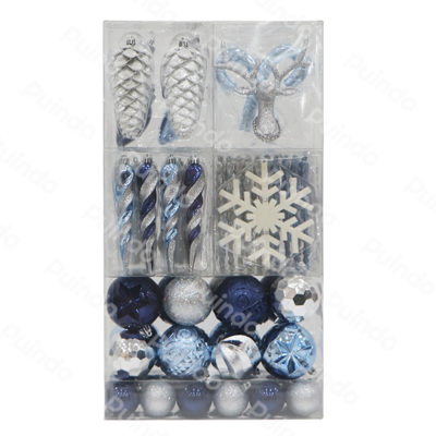 resources of Plastic Christmas Ball Gift Box With Snowflakes Pine Cones Christmas Decor Xmas Ornaments exporters