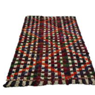 resources of Hand Woven Rare Plaid Authentic Tulle Wool Rug exporters