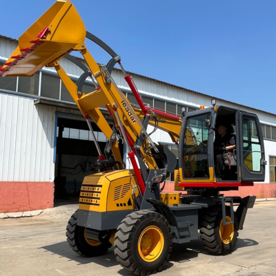 resources of Chinese Manufacturer Mini Wheel Backhoe Loader Excavator 4 Wheel Drive For Sale exporters