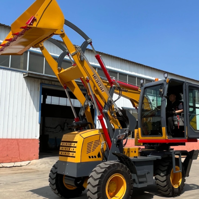 resources of Chinese Manufacturer Mini Wheel Backhoe Loader Excavator 4 Wheel Drive For Sale exporters