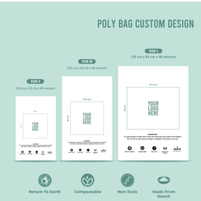 resources of Bio Polymailer Custom Logo Polybag Plastic Bag Multicolor Biodegradable exporters