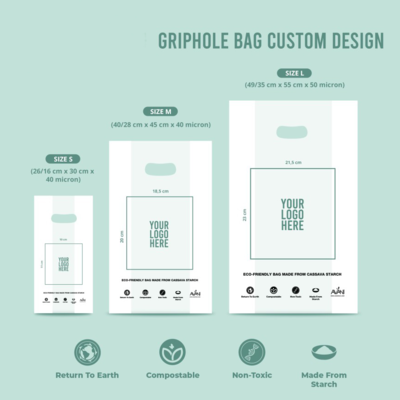 resources of Bio Griphole Custom Logo Plastic Bag Multicolor Biodegradable exporters