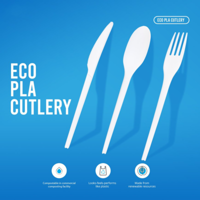 resources of PLA Eco Friendly Cutlery Spoon, Fork, Knife, Stirrer Biodegradable exporters