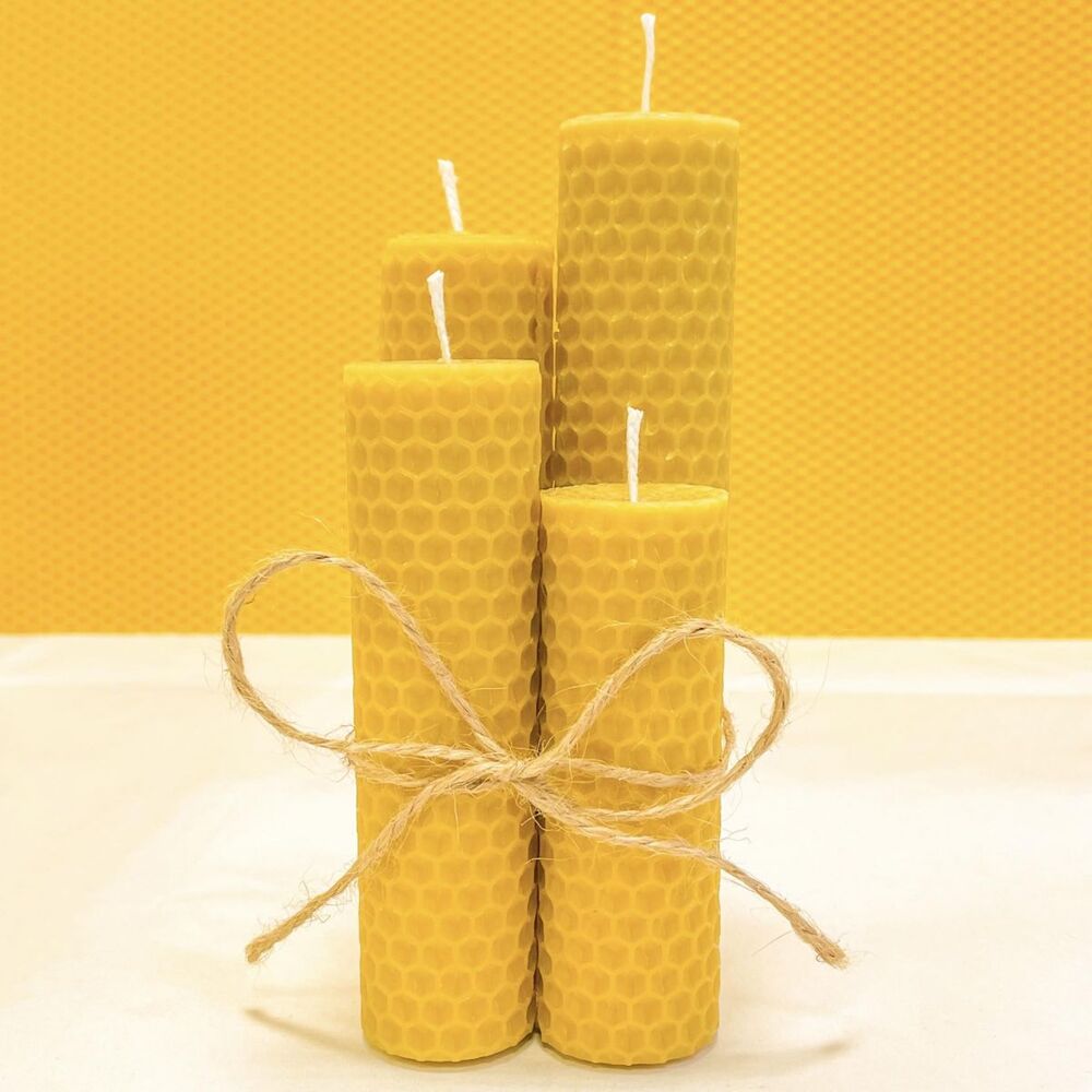 Adventné sviečky - ručne točené, Ø 3 cm, 4 ks