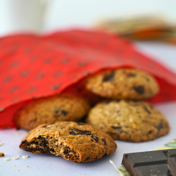 Recipe for oat biscuits with chocolate