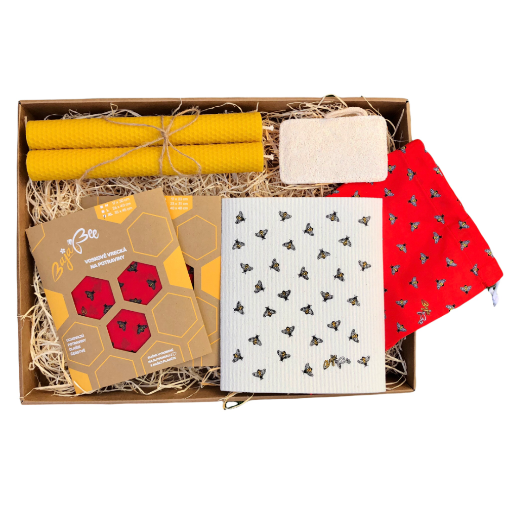 Darčekový box - Eco gazdinka, červené včielky