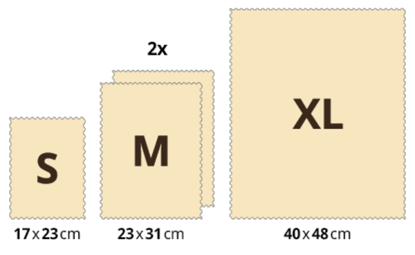 Bienenwachstücher - Multipack XL/M/M/S - Folk