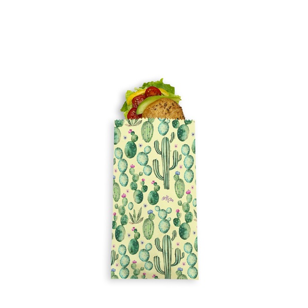 Beeswax bag - M, Cacti, 1 pc