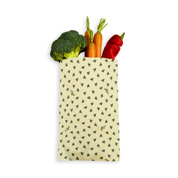 Beeswax bag - L, Yellow bees, 1 pc