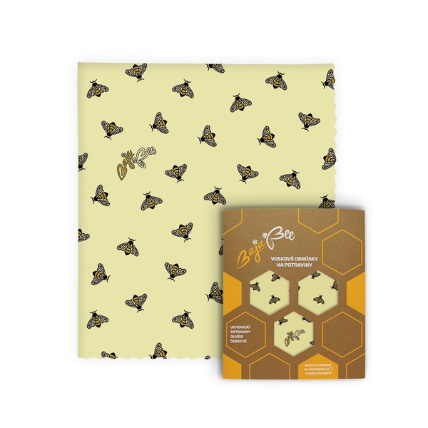 Voskový obrúsok - XL, Žlté včielky, 1 ks