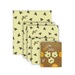 Beeswax wraps - Multipack XL/M/M/S, Yellow bees