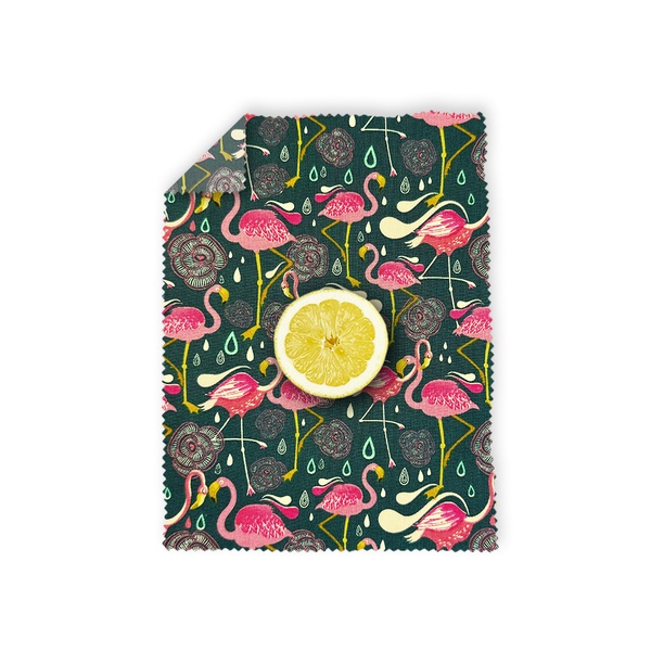Beeswax wraps - Multipack XL/M/M/S - Flamingos