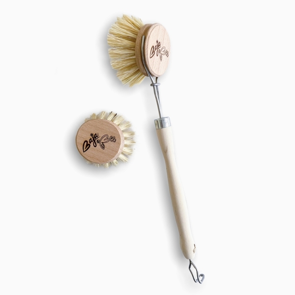 Wooden dish brush with replacable head - BajaBee