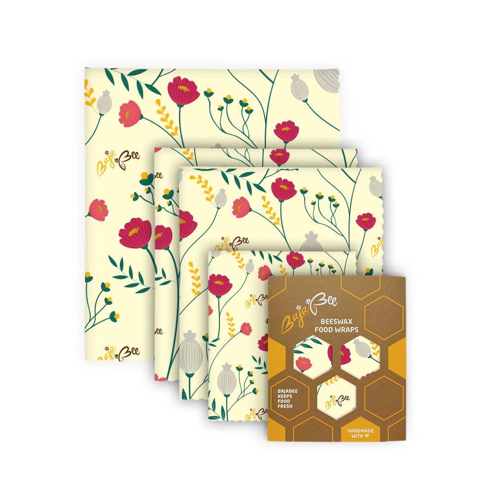 Beeswax wraps - Multipack XL/M/M/S - Flowers
