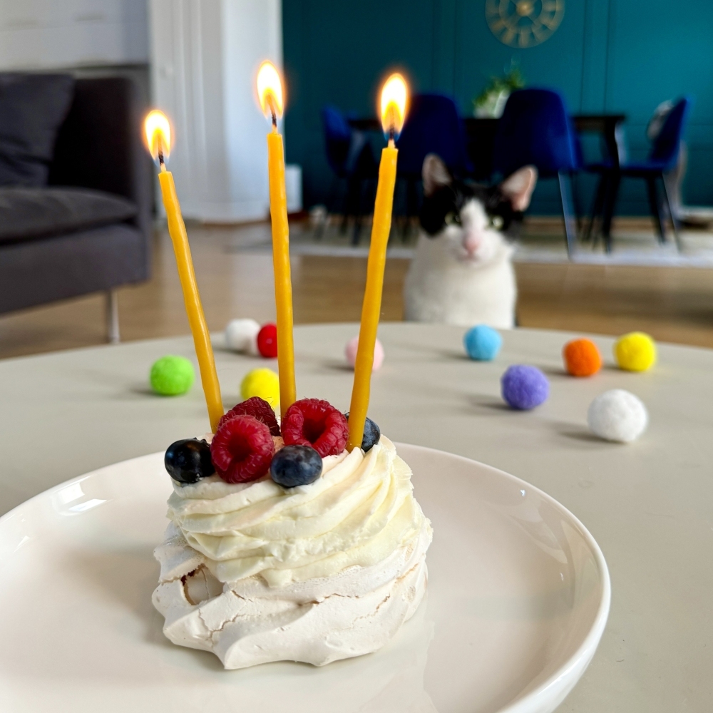 Birthday beeswax candles - 12 pcs