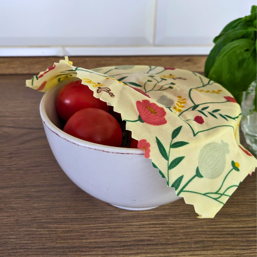 Beeswax wraps - 2 x M, Flowers