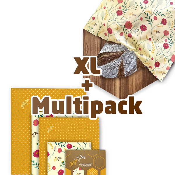 Starter Bundle | XL Beeswax bag + Multipack beeswax wraps