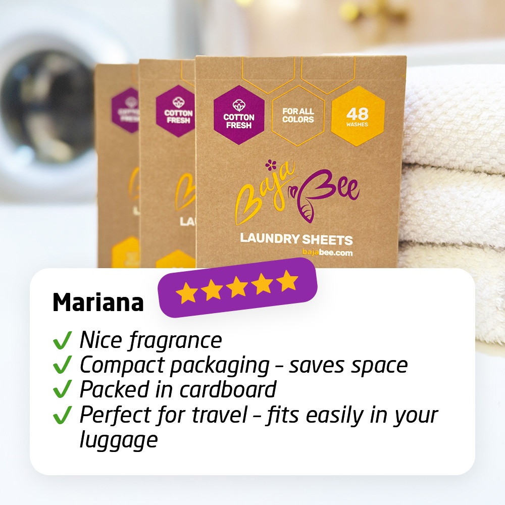 BajaBee Laundry Sheets - Cotton Fresh, 48 Loads
