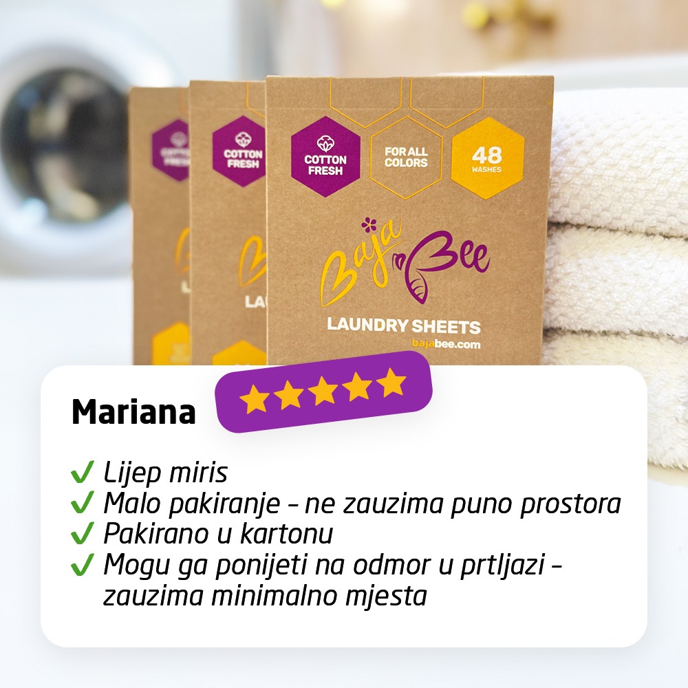 Uzorak trake za pranje rublja – Cotton Fresh, 1 pranje