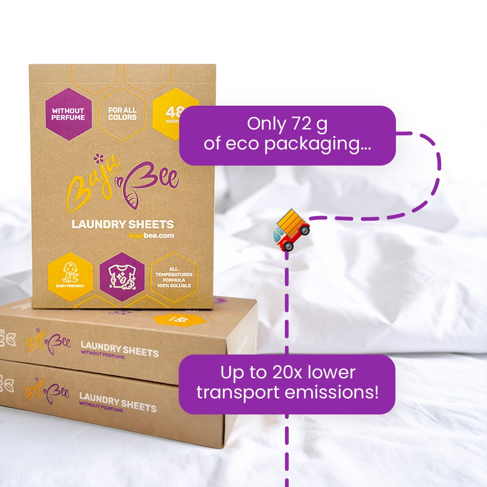 BajaBee Laundry Sheets - Unscented, 48 Loads